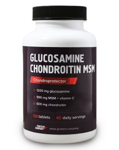 Glucosamine chondroitin MSM Хондропротектор Каплеты 120 табл лимон Protein.company
