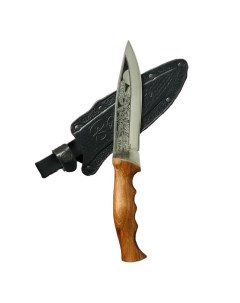Нож кавказский туристический Варан с ножнами сталь 40х13 вощеный орех 14 5 см Кизляр