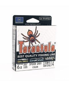 Леска монофильная Tarantula Box 0 14 мм 100 м 2 75 кг spider grey Balsax