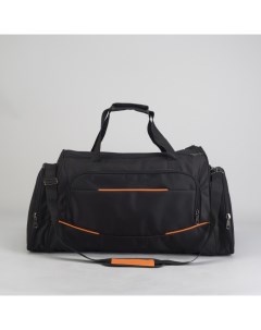 Спортивная сумка 3 отдела на молниях наружный карман черный оранжевый Luris