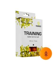Мяч для настольного тенниса Training 1x 6 шт оранжевый 40 мм TT21015 Torres