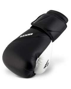 Боксерские тренировочные перчатки черно белые BXR SPAR2 14 унций Punchtown
