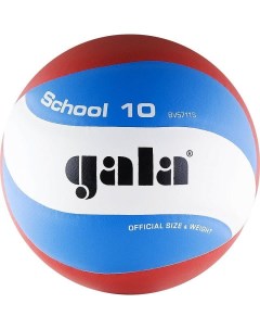 Волейбольный мяч School 10 5 blue white red Gala