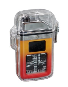 Электронная USB зажигалка водонепроницаемая желтая Lighters