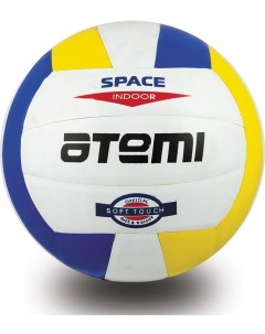 Волейбольный мяч SPACE 5 белый желтый синий Atemi