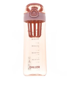 Бутылка для воды D38 700 мл Розовый Diller