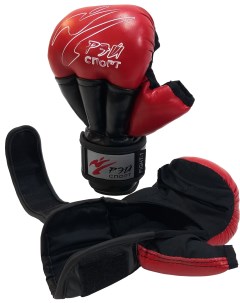 Перчатки для рукопашного боя Fight 1 С4КХ красные M кожа 10 ун Рэй-спорт