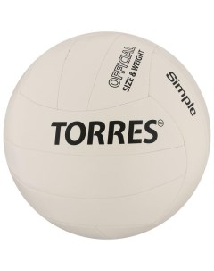 Мяч волейбольный Simple размер 5 машинная сшивка бело че Torres