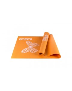 Коврик для йоги и фитнеса 173х61х0 4 см оранжевый с рисунокм AYM01PIC Atemi