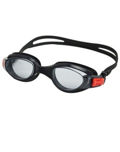 Очки для плавания взрослые черно красные тонированные AF от UVA UVB силикон Mystyle