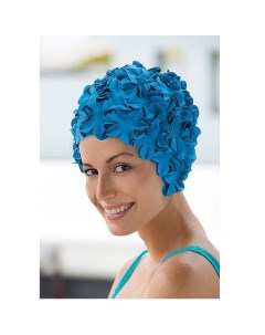 Шапочка для плавания Petal Cap Flowers 53 blue Fashy