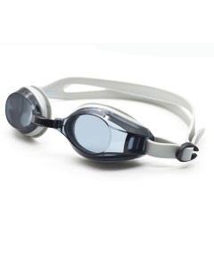 Очки для плавания взрослые черно белые тонированные AF от UVA UVB силикон Mystyle