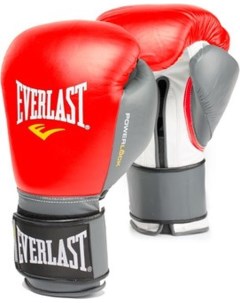 Боксерские перчатки Powerlock серо красные 12 унций Everlast