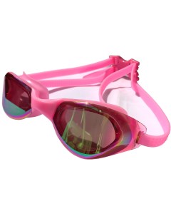 E33119 2 Очки для плавания взрослые зеркальные розовые Спортекс