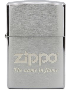 Бензиновая зажигалка 200 Name In Flame Brushed Chrome Zippo