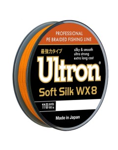 Плетеный шнур WX8 Soft Silk 0 16 мм 13 0 кг 100м оранжевый Ultron