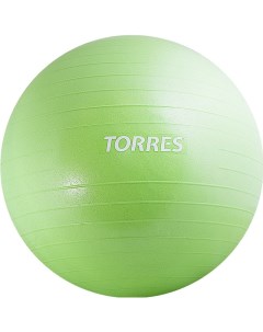 Мяч гимнастический диам 75 см с защ от взрыва с насосом зелёный Torres