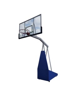 Баскетбольная мобильная стойка STAND72G PRO 180x105см стекло 12мм НОВИНКА Dfc