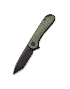 Складной туристический нож Elementum D2 Steel Black Stonewashed Green Micarta Civivi