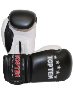 Боксерские перчатки NB II черно белые 12 унций Top ten