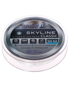 Леска флюрокарбоновая Skyline Classic IceTech 0 145 мм 30 м 4 05 кг silver 1 шт Sprut