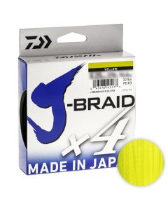 Шнур J braid X4 135м 0 21мм YELLOW Daiwa