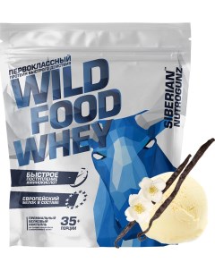 Сывороточный протеин Wild Food Whey Ice Cream Vanilla 900 г Siberian nutrogunz