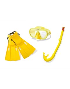 Набор для плавания маска трубка и ласты с55655 Intex
