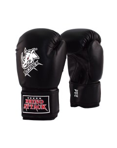 Боксерские перчатки RABG 150 Черные 12 oz Rhino attack