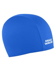Шапочка для плавания Poly II синий Mad wave