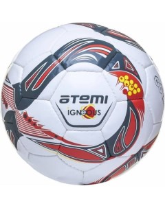 Футбольный мяч ATEMI IGNEOUS PU PVC 1 3 мм белый серый оранжевый р 5 00 00007227 Nobrand