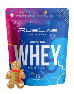 Сывороточный протеин Whey 100 Pure 416гр вкус имбирный пряник Ruslabnutrition