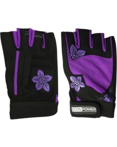 Перчатки для фитнеса 5106 VM цвет черный фиолетовый размер М 002368 Ecos