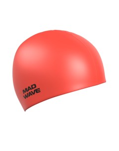 Шапочка для плавания Neon Silicone Solid red Mad wave