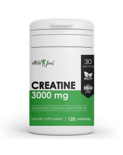 Креатин моногидрат Micronized Creatine 3000 mg 120 капсул Atletic food