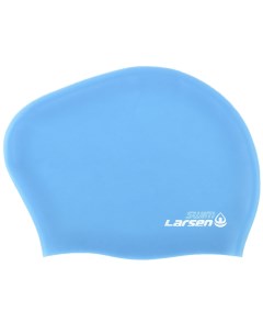 Шапочка плавательная для длинных волос SC804 голубая Larsen