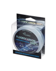 Леска монофильная FX Fluorocarbon 100 20м 0 45мм 14 52кг флюорокарбон 100 Allvega