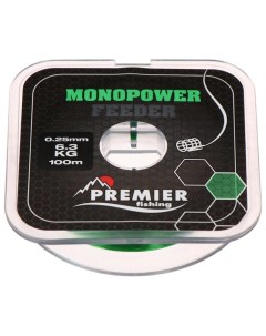 Леска MONOPOWER Feeder green 0 25 мм 100 м Nobrand