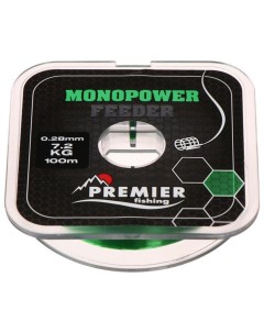 Леска MONOPOWER Feeder green 0 28 мм 100 м Premier fishing