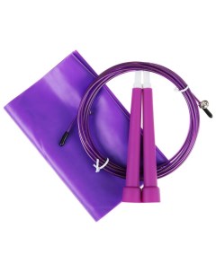 Набор для фитнеса эспандер ленточный скакалка скоростная цвет фиолетовый Onlitop