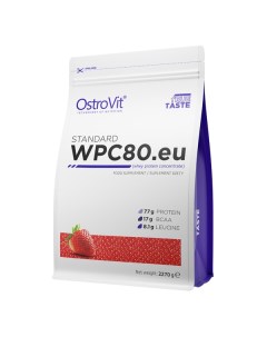 Сывороточный протеин Protein WPC80eu Standard Клубника 2270г Ostrovit