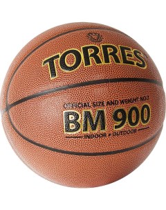 Мяч баскетбольный BM900 B32037 р 7 темно оранж черн Torres