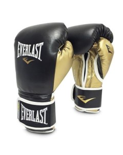 Боксерские перчатки Powerlock черно золотые 16 унций Everlast