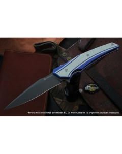 Складной нож Ranger бело синяя G10 серый клинок XW42 MRG02 Maxace