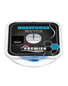 Леска монофильная Monopower Match 0 16 мм 100 м 2 8 кг blue Premier fishing