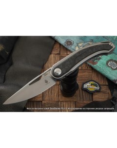 Складной нож Apus сталь S35VN карбон титан Kizer knives