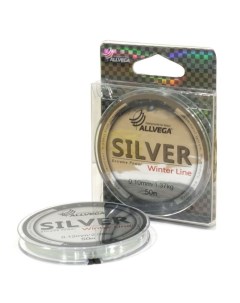 Леска монофильная Silver 0 25 мм 50 м 7 71 кг silver Allvega