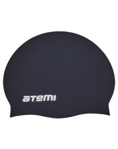 Шапочка для плавания взрослая 56 65 см черная без морщин силикон RC303 Atemi