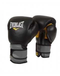 Боксерские перчатки Pro Leather Strap черные 10 унций Everlast