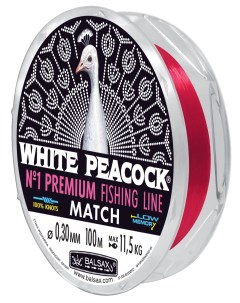 Леска монофильная White Peacock Match 0 16 мм 100 м 4 кг red Balsax